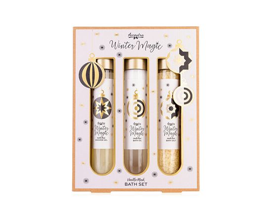 Accentra Winter Magic Vanilla Musk Bath Care Set - Dárková sada koupelové péče Ķermeņa kosmētika