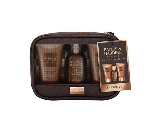 Baylis & Harding Men Travel Kit ( Černý pepř & Ženšen ) - Dárková sada s taštičkou Духи и косметика