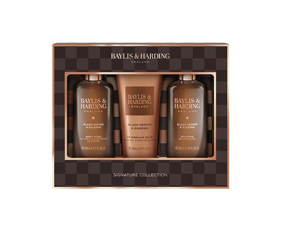 Baylis & Harding Men Hair & Body Care Set ( Černý pepř & Ženšen ) - Dárková sada péče pro muže Smaržas - NESAKĀRTOTS