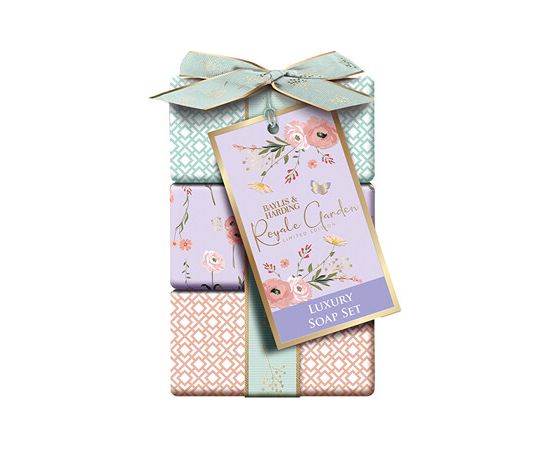 Baylis & Harding Luxury Soap Set ( Levandule & Šípkový čaj ) - Dárková sada 100.0g Ķermeņa kosmētika