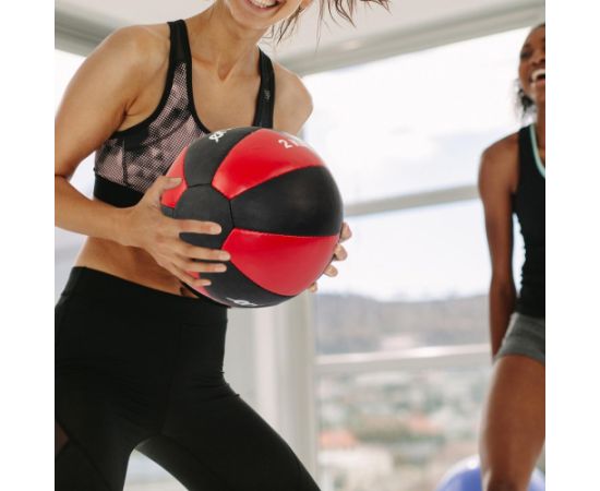 ENERO FIT medicīnas bumba 2 kg sintētiskā āda Pildbumba 