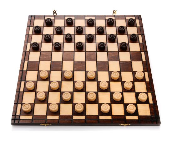 Sunrise Koka dambrete (100 rūtiņas) 40x40cm Galda spēles