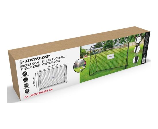 Futbola vārti ar tīklu 300x205x120cm DUNLOP Для футбола