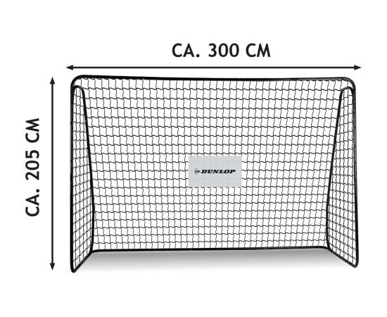 Futbola vārti ar tīklu 300x205x120cm DUNLOP Для футбола