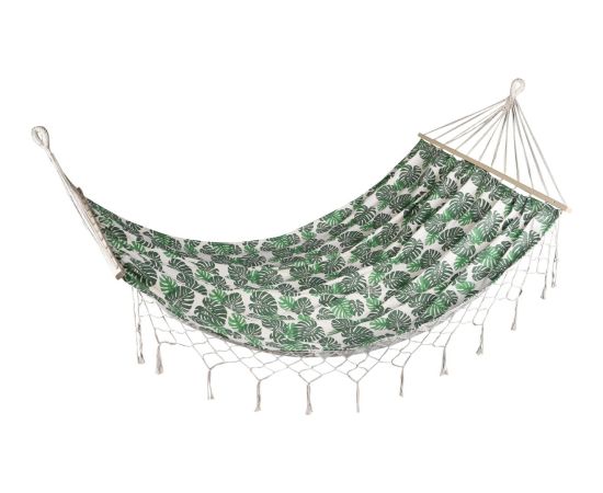 Royokamp Dārza šūpuļtīkls diviem cilvēkiem 200x150cm ar izpletņa stieni un bārkstīm Miami Natura Jungle гамаки