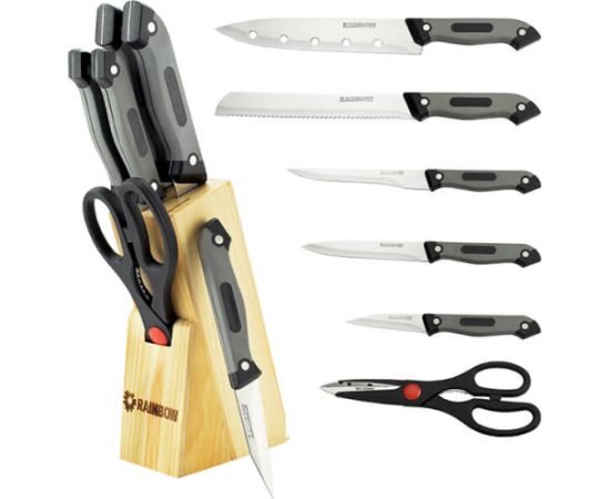 MAESTRO MR 1407 Nažu komplekts ar koka statīvu 7 gab Naži