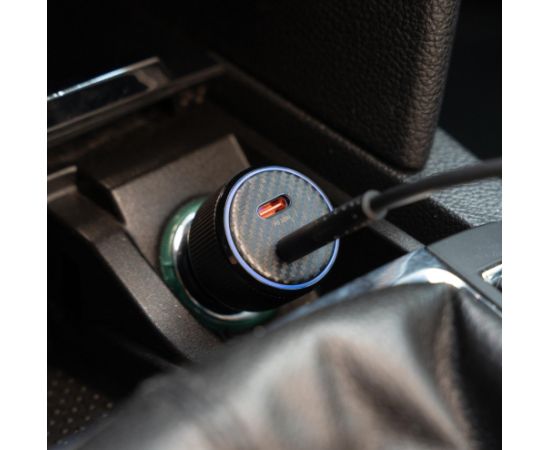 Swissten PD 2x USB-C Automašīnas Lādētājs 50W Telefonu lādētāji 12v Automašīnām