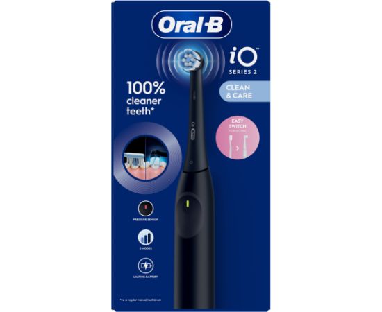 Oral-B Electric Toothbrush iO2 Rechargeable For adults Number of brush heads included 1 Number of teeth brushing modes 3 Night Black  Электрические зубные щетки
