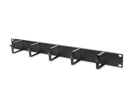 Digitus Cable Management Panel DN-97602 Black 5x cable management ring (HxD: 40x60 mm). The Cable Management Panel is getting fixed on the 483 mm (19“) profile rails. Five cable guiding rings allow an easy, horizontal array of patch cables. It guarantees  Serveri un to komponentes