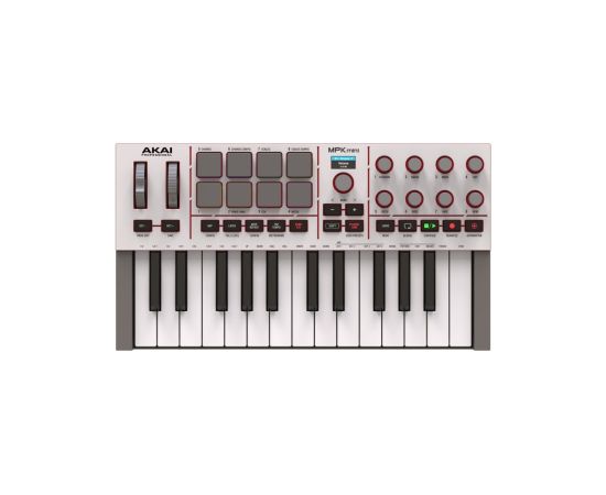AKAI MPK Mini MK4 - MIDI controller / control keypad, white Mūzikas instrumenti