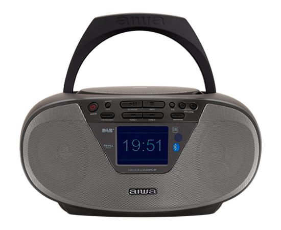 AIWA boombox sistēma ar bluetooth un TFT-LCD displeju, melns - BBTU-500DAB/BK Aудио-видео