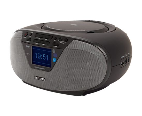 AIWA boombox sistēma ar bluetooth un TFT-LCD displeju, melns - BBTU-500DAB/BK Aудио-видео