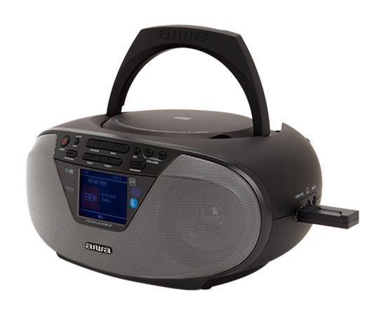 AIWA boombox sistēma ar bluetooth un TFT-LCD displeju, melns - BBTU-500DAB/BK Aудио-видео