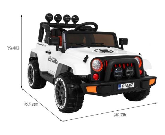 Pojazd Terenowy Full Time 4WD Biały Jaunumi, Bērnu preces