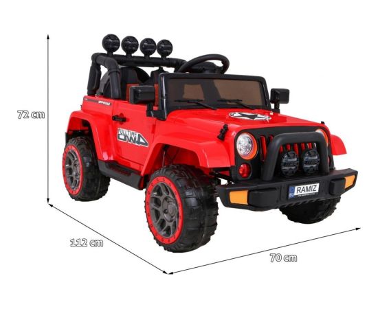 Pojazd Terenowy Full Time 4WD Czerwony Jaunumi, Bērnu preces