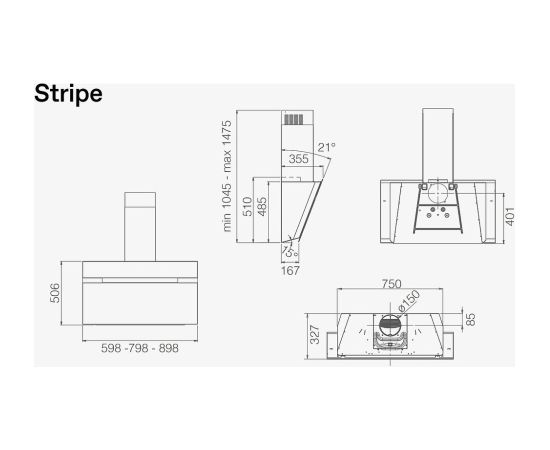 Elica STRIPE @ WH/A/60 Jaunumi Sadz. tehnika