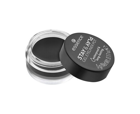 Essence Stay & Play Gel Eyeliner Pot - Gelové oční linky 5 g 01 Black Smaržas - NESAKĀRTOTS