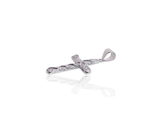 Sudraba kulons #2301956(PRh-Gr)_CZ, Sudrabs 925°, rodijs (pārklājums), Cirkoni, 1.3 gr. Krustiņi un ikonas