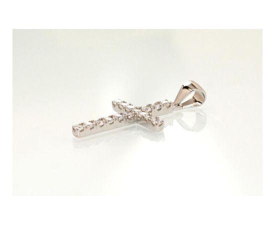 Sudraba kulons #2301734(PRh-Gr)_CZ, Sudrabs 925°, rodijs (pārklājums), Cirkoni, 1.2 gr. Krustiņi un ikonas