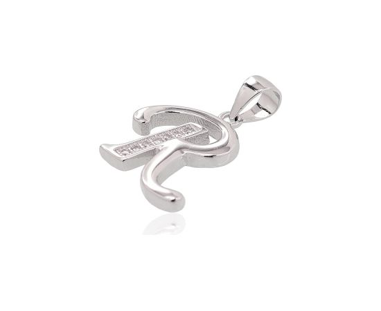 Серебряный кулон #2301621(PRh-Gr)_CZ, Серебро 925°, родий (покрытие), Цирконы, 1.6 гр. Burti
