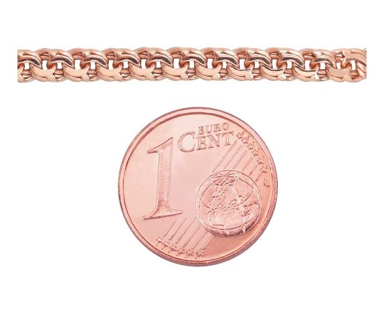 Золотая цепочка Бисмарк 3.6 мм #1400082(Au-R), Красное Золото 585°, длина: 50 см, 14.63 гр. Viriešiem