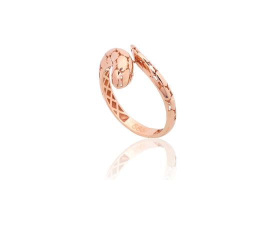 Zelta gredzens #1101154(Au-R), Sarkanais Zelts 585°, Izmērs: 18.5, 2.03 gr. Sieviešu