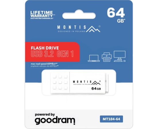 USB 3.2 64GB UME3 MT184-64 MONTIS by Goodram Новинки Компьютерная техника