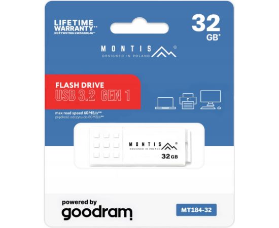 USB 3.2 32GB UME3 MT184-32 MONTIS by Goodram Новинки Компьютерная техника