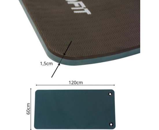 Fitnesa kluba paklājiņš ar caurumiem 120x60x2cm ENERO FIT Vingrošanas paklājiņi