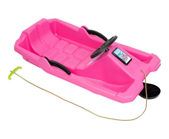 Enero PLASTMASAS RAGAVAS AR BREMZI UN STŪRI ADAŚ 84x43x25CM ROZĀ Ragavas 