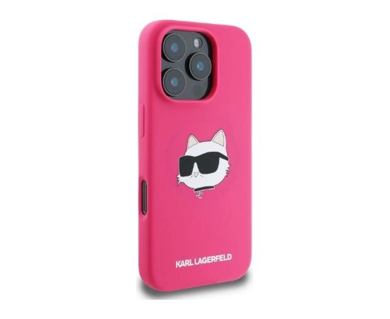 Karl Lagerfeld KLHMP16XSCHPPLF Aizmugurējais Apvalks Priekš Apple iPhone 16 Pro Max Neoriģinālie Maciņi