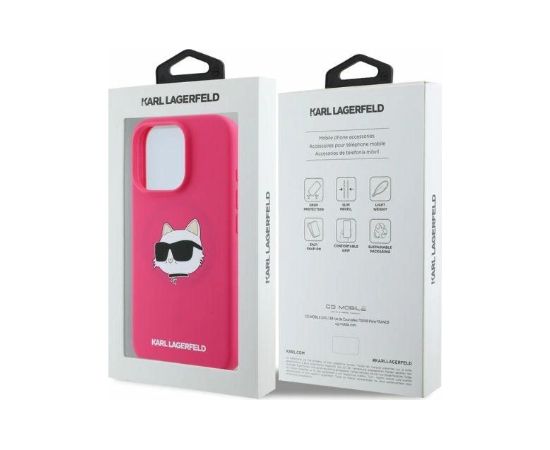 Karl Lagerfeld KLHMP16XSCHPPLF Aizmugurējais Apvalks Priekš Apple iPhone 16 Pro Max Neoriģinālie Maciņi