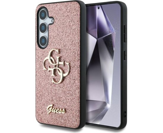 Guess Fixed Glitter Big 4G Case Aizsargapvalks Priekš Samsung Galaxy S25 Neoriģinālie Maciņi