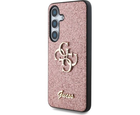 Guess Fixed Glitter Big 4G Case Aizsargapvalks Priekš Samsung Galaxy S25 Neoriģinālie Maciņi