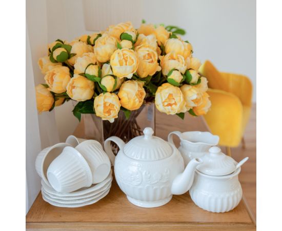 Tējkanna SOFIA, 600ml, D13xH14cm, balts Tējkannas (ar svilpi)