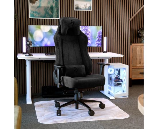 Arozzi Soft Fabric/Metal/Aluminium Gaming Chair Vernazza Soft Fabric Pure Black Gaming krēsli
