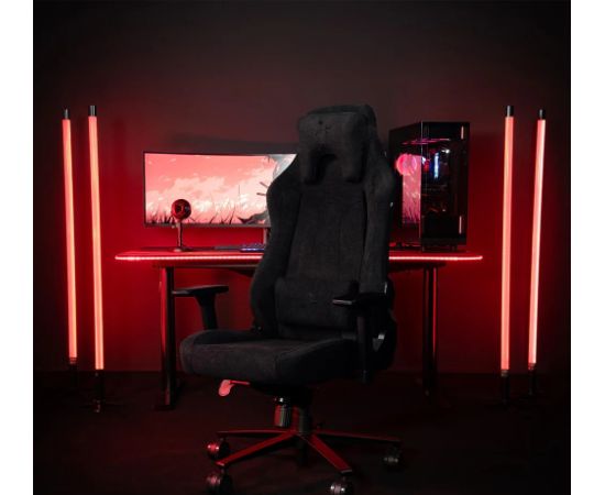 Arozzi Soft Fabric/Metal/Aluminium Gaming Chair Vernazza Soft Fabric Pure Black Gaming krēsli