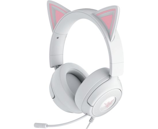 Razer Gaming Headset Kraken Kitty V3 X Wired Over-Ear Microphone White Austiņas