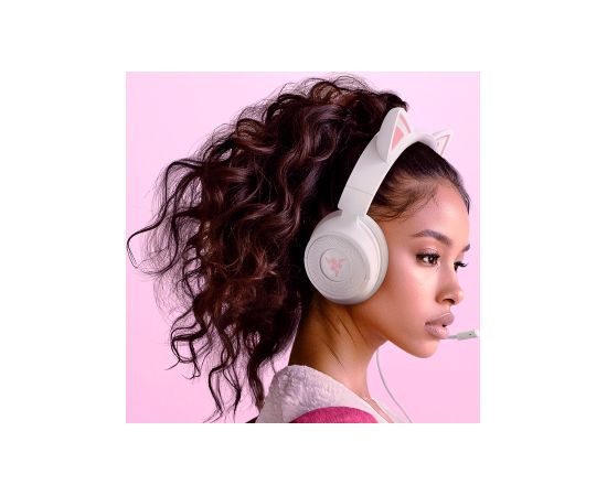 Razer Gaming Headset Kraken Kitty V3 X Wired Over-Ear Microphone White Austiņas