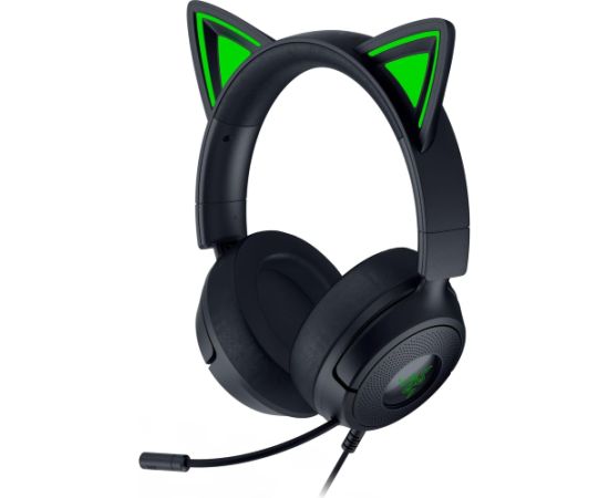 Razer Gaming Headset Kraken Kitty V3 X Wired Over-Ear Microphone Black Austiņas