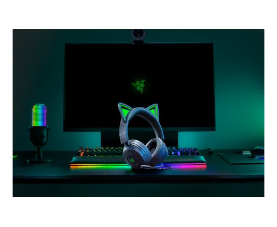 Razer Gaming Headset Kraken Kitty V3 X Wired Over-Ear Microphone Black Austiņas