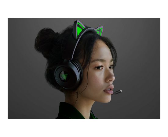 Razer Gaming Headset Kraken Kitty V3 X Wired Over-Ear Microphone Black Austiņas