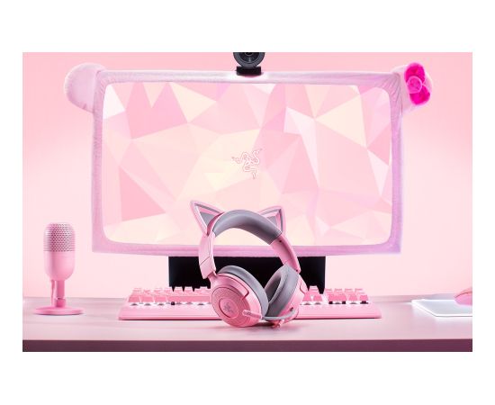 Razer Gaming Headset Kraken Kitty V3 X Wired Over-Ear Microphone Quartz Наушники