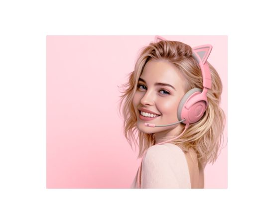 Razer Gaming Headset Kraken Kitty V3 X Wired Over-Ear Microphone Quartz Наушники