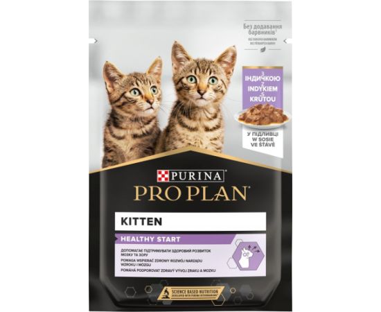 PURINA Pro Plan Kitten Health Start with turkey in sauce - wet cat food - 26x85g (18 + 8 GRATIS) Kaķu konservi