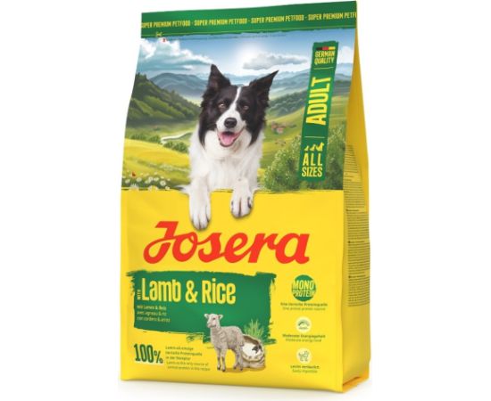 JOSERA Adult Lamb & Rice - dry dog food - 900g Suņu barība