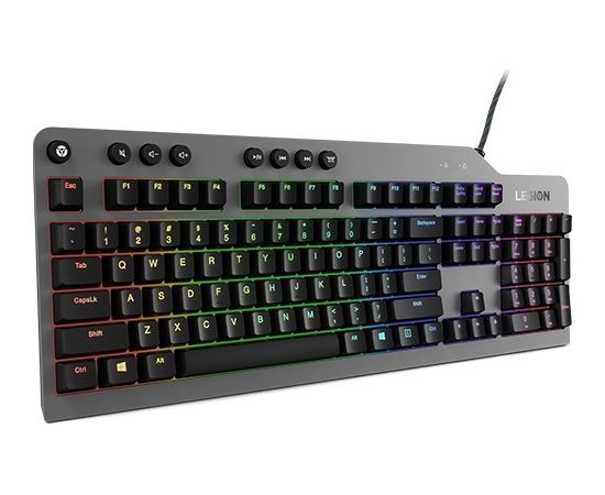 Lenovo Legion K500 keyboard Gaming USB QWERTY US English Black, Grey Клавиатуры
