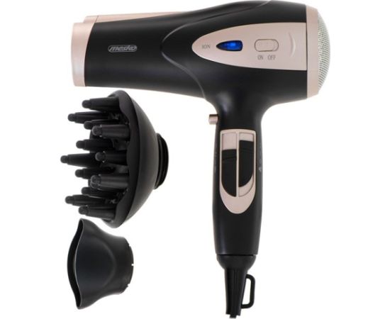 Adler Mesko MS 2287 hair dryer 2400 W Black, Champagne Matu fēni
