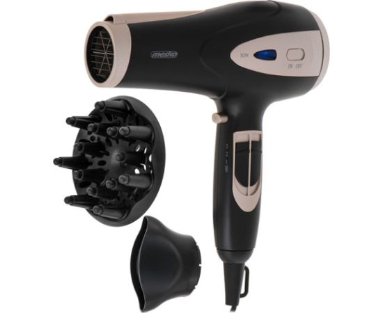 Adler Mesko MS 2287 hair dryer 2400 W Black, Champagne Matu fēni