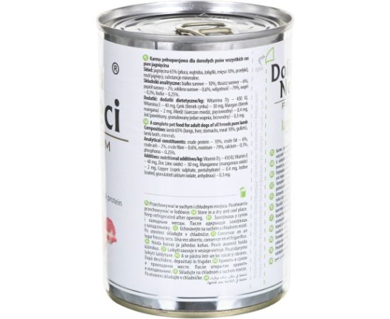 Dolina Noteci Premium Pure Lamb - wet dog food - 400g Suņu barība